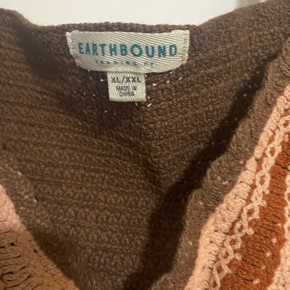 Earthbound Brown and Tan Knit Top - Picture 2 of 5